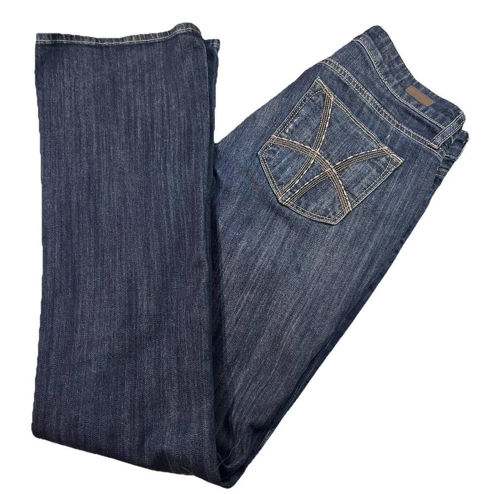 Kut From The Kloth Farrah Baby‎ Bootcut Jeans Womens 6 Blue Dark Wash Denim Logo